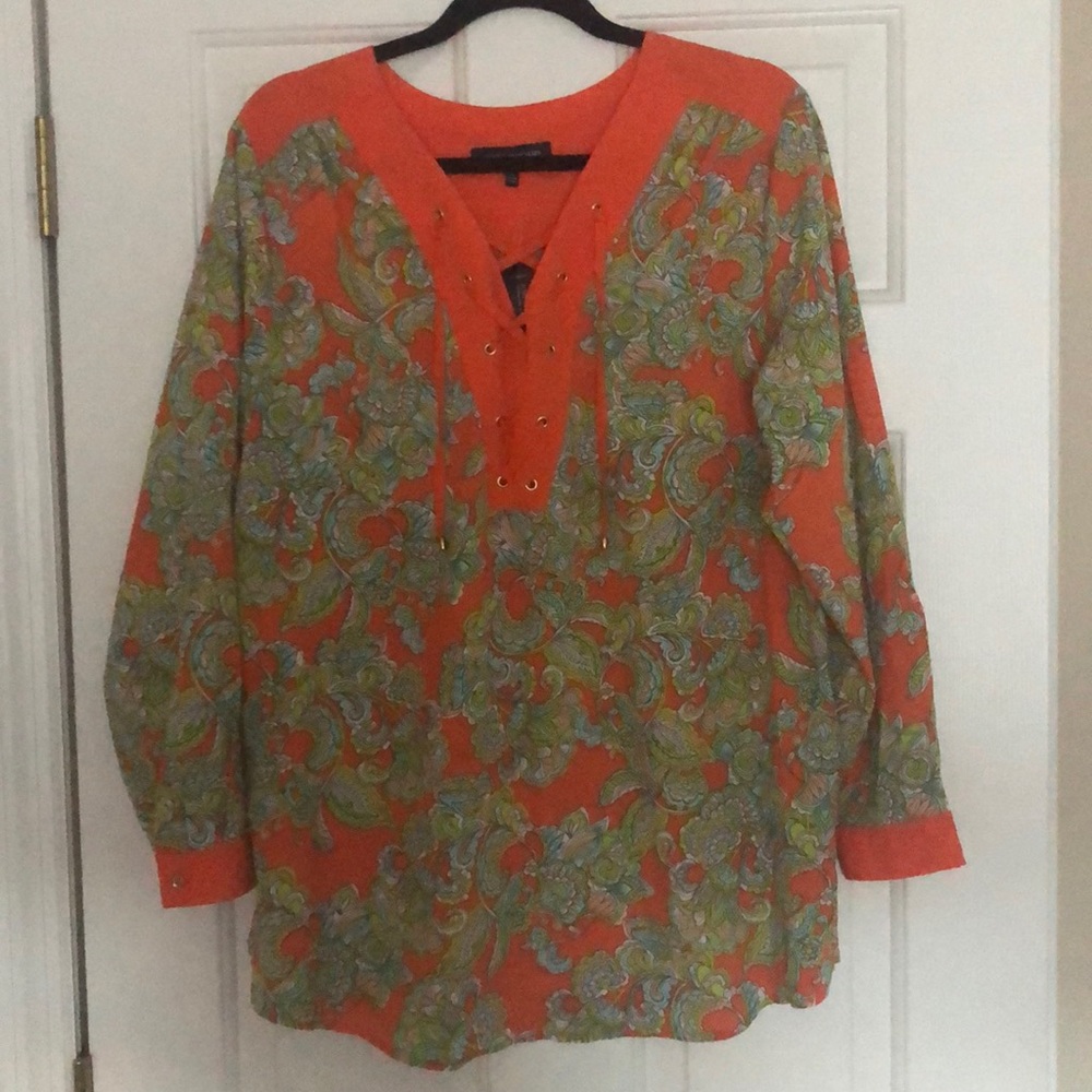 Jones New York Paisley Top Plus Size 1x